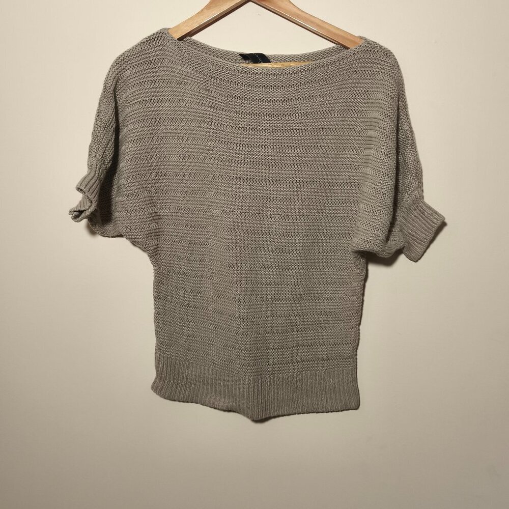 The Limited 100% Linen Knit Dolman Sleeve Sweater sz M Natural Flax Beach Boho